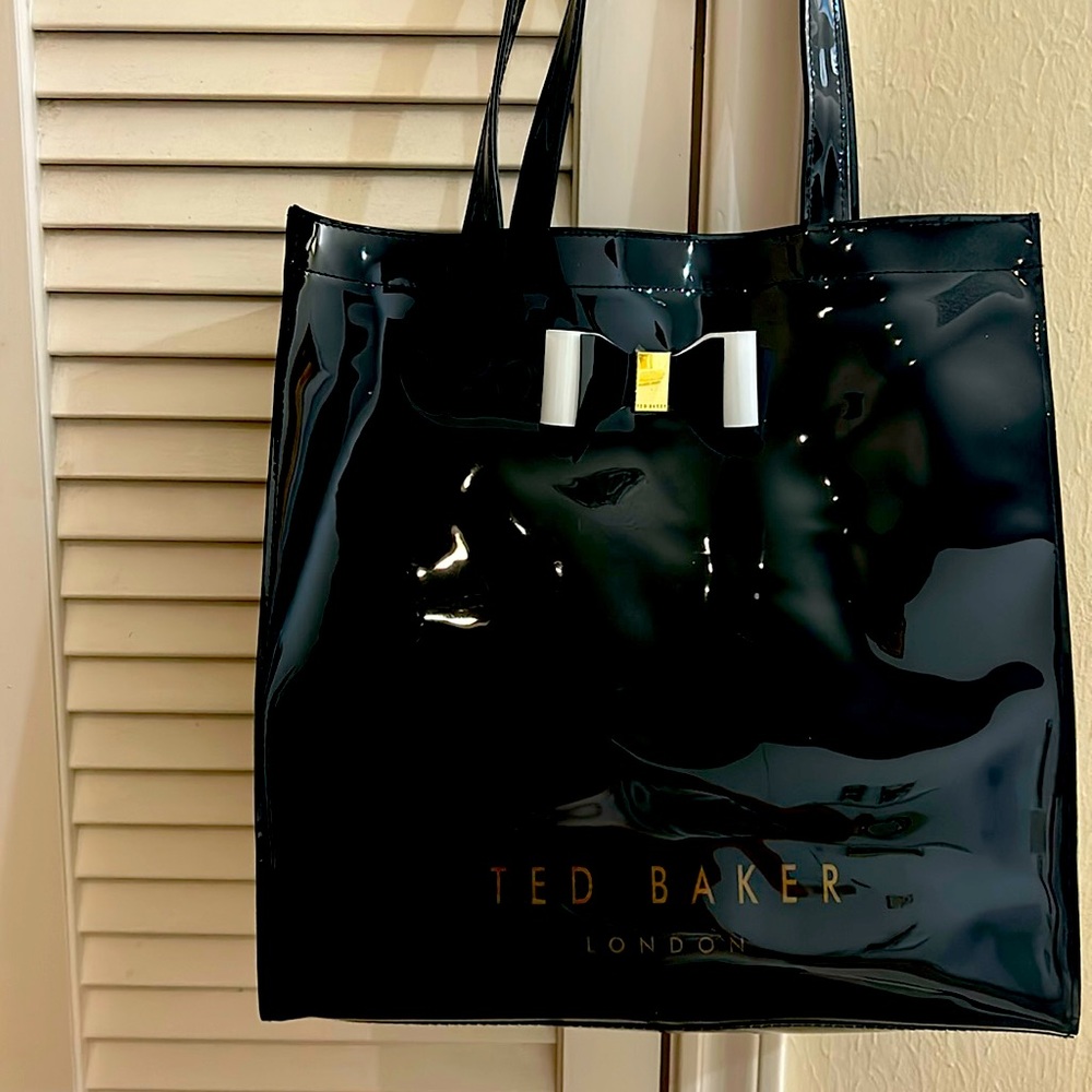 Black patent Ted Baker bag